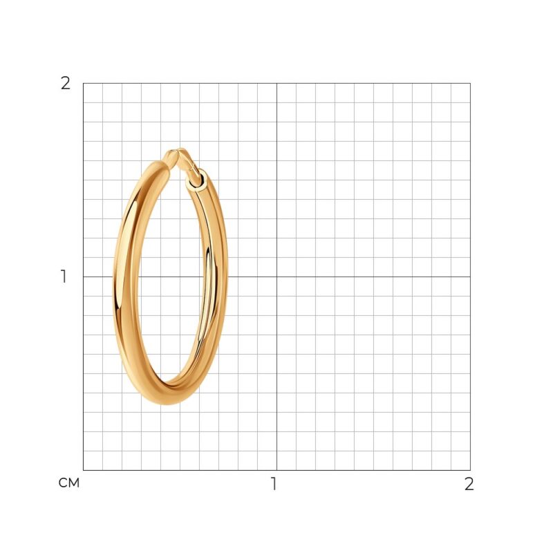Single gold earrings - Image 3