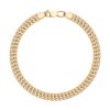 Men's gold bracelet - python weave