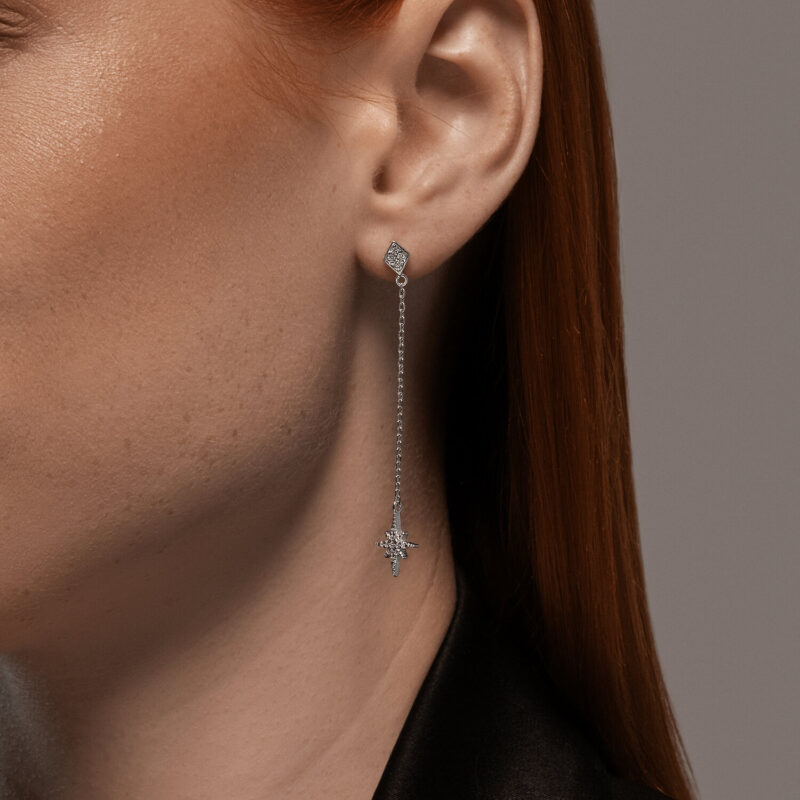 Trendy Silver earrings - Image 3
