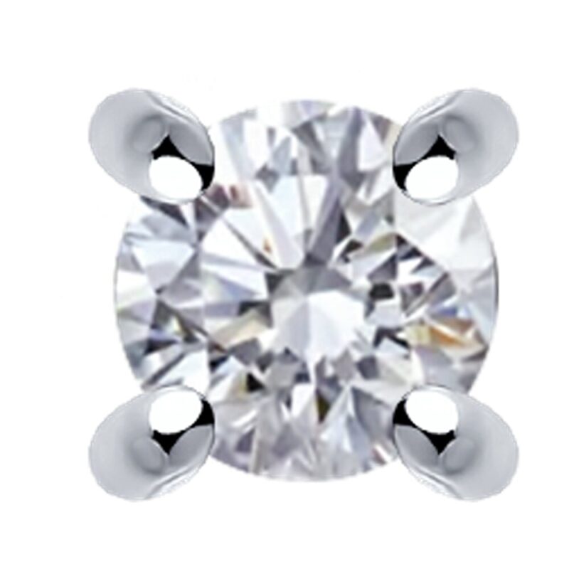Single earrings made of white gold with cubic zirconia - Image 3