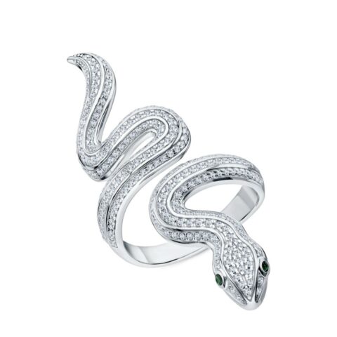 Silver ring with cubic zirconia