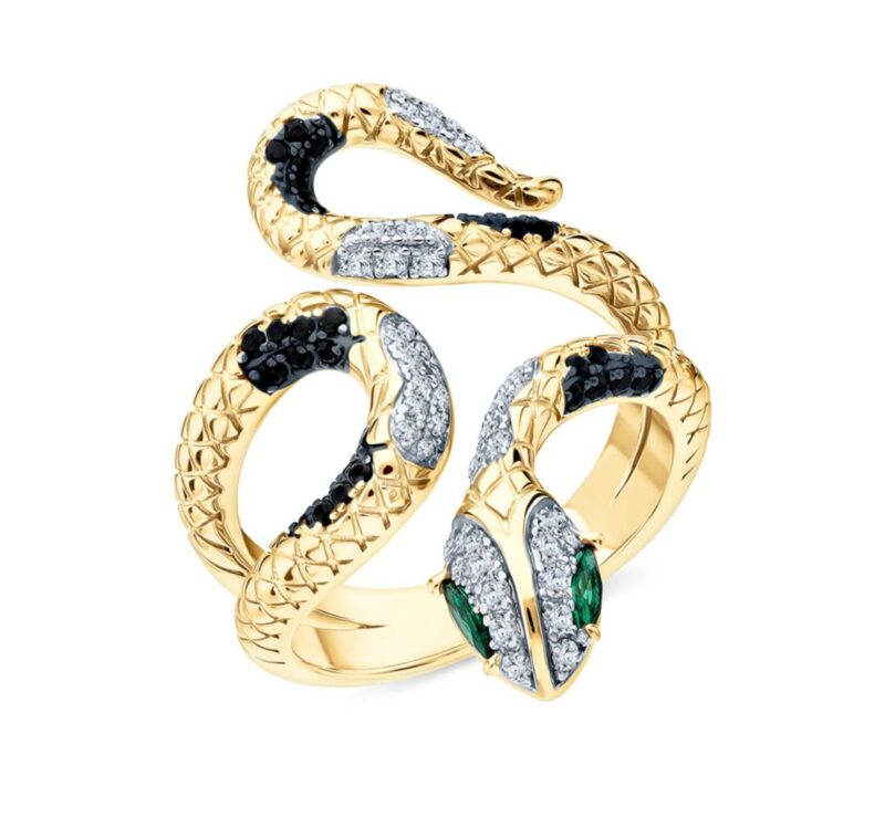 Silver ring with cubic zirconia