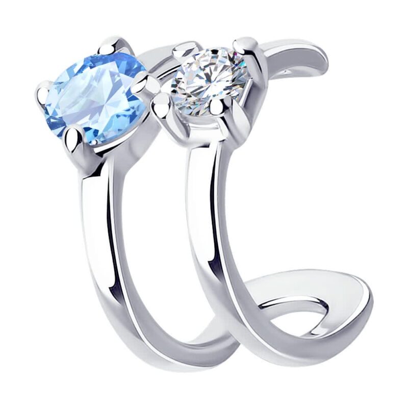 Twilight Duet Silver Ear Cuff