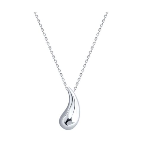 Sleek Teardrop Pendant Necklace