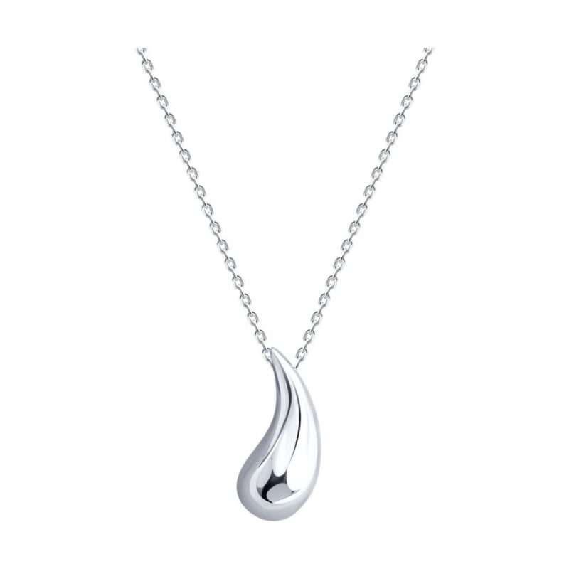 Sleek Teardrop Pendant Necklace