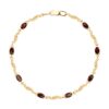 Gold bracelet with garnets