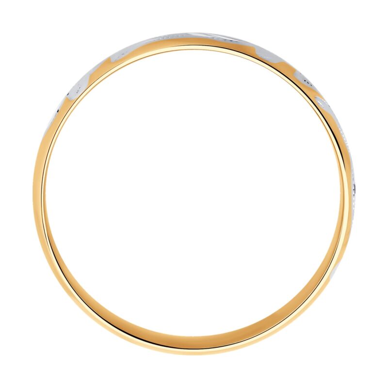 Gold Wedding Ring with Diamond Edge, 5mm, with Diamond Edge - Image 3