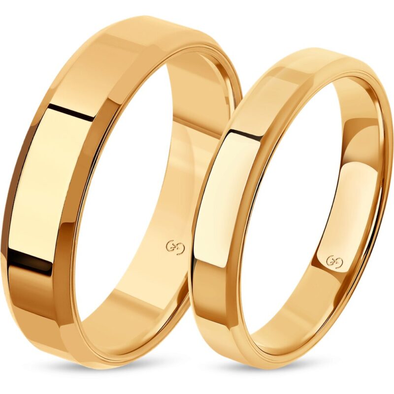 Wedding ring made of gold, comfort fit, 4.5 mm - Image 2