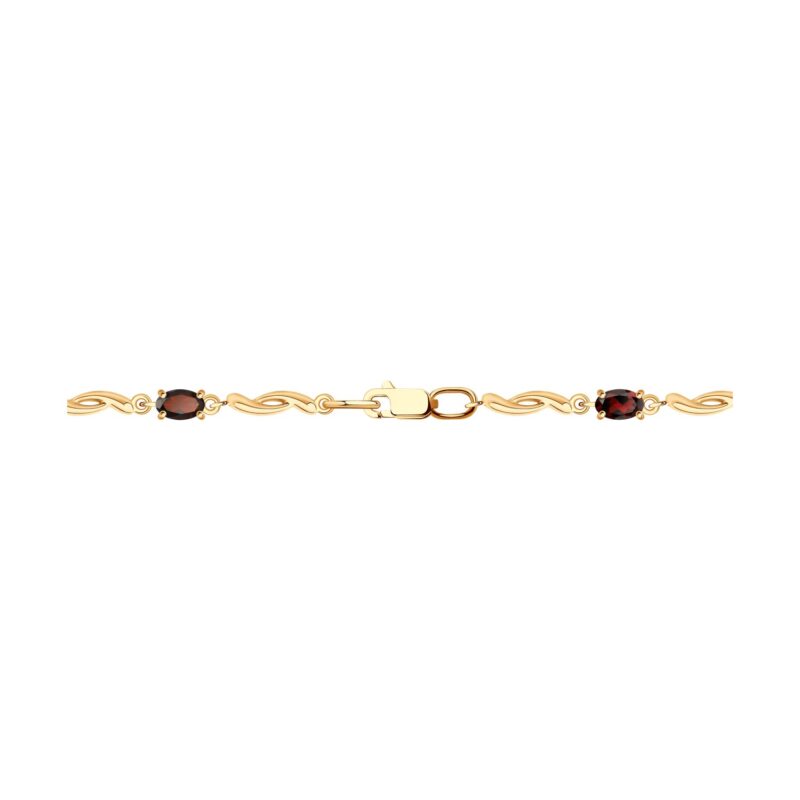 Gold bracelet with garnets - Image 2