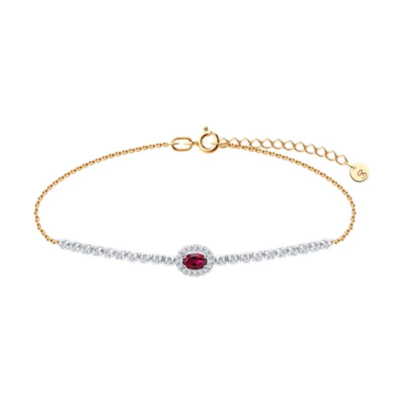 Ruby Whisper Diamond Gold Bracelet