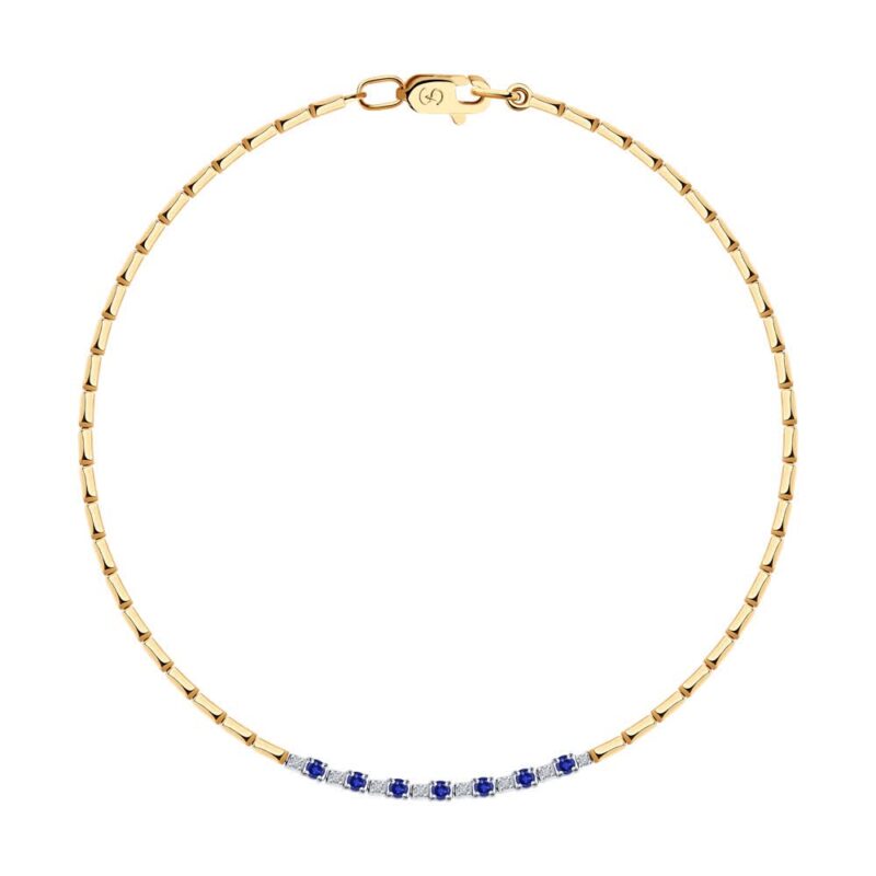 Blue Harmony Gold Bracelet