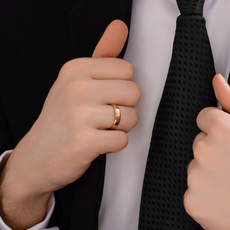Wedding ring made of gold, comfort fit, 4.5 mm - Image 5
