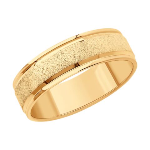 Wedding ring made of gold, with diamond cut