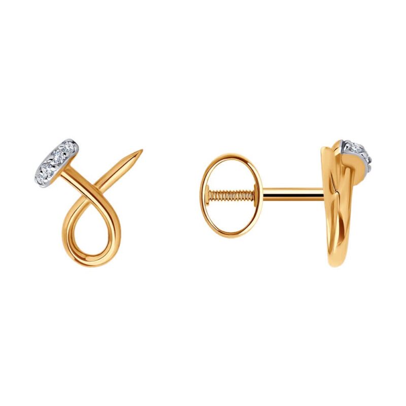 Minimalist Gold Loop Stud Earring