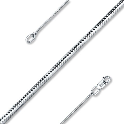 Durable Silver-Tone Snake Chain