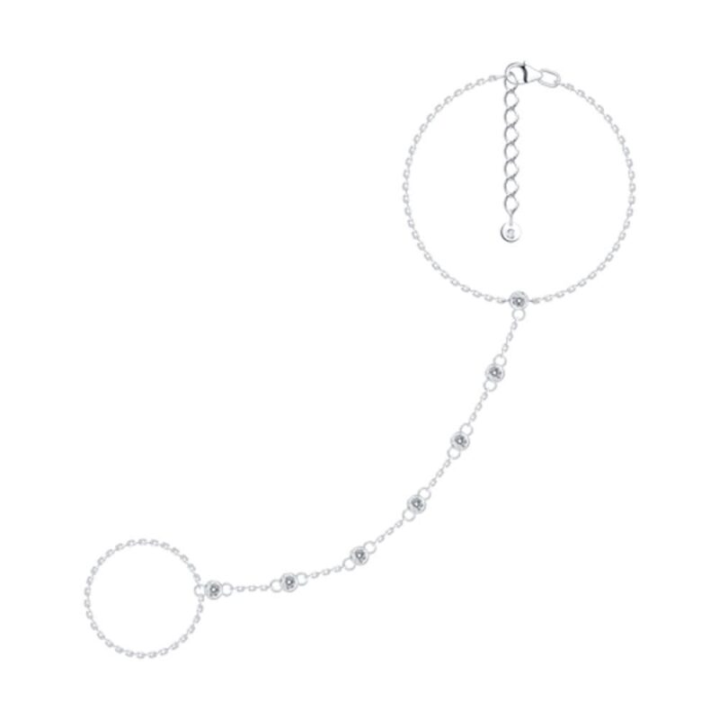 SparkLink Silver Chain Ring Bracelet