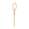 Elegant Gold Drop Earring with Cubic Zirconia