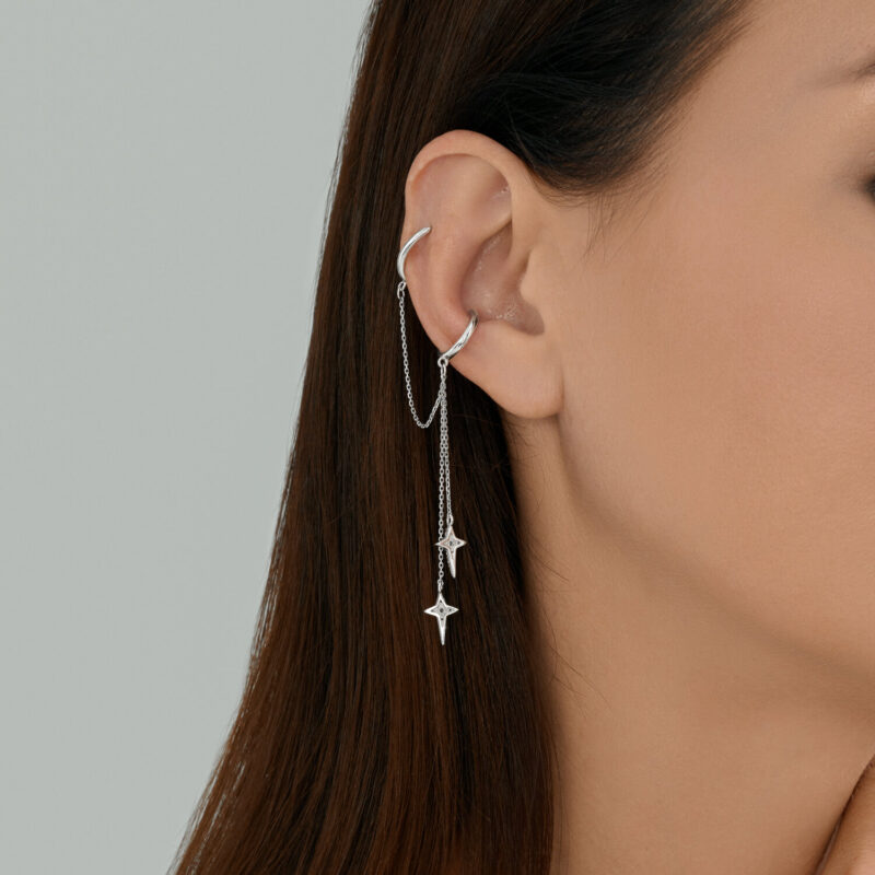Celestial Drape Star Earring - Image 3