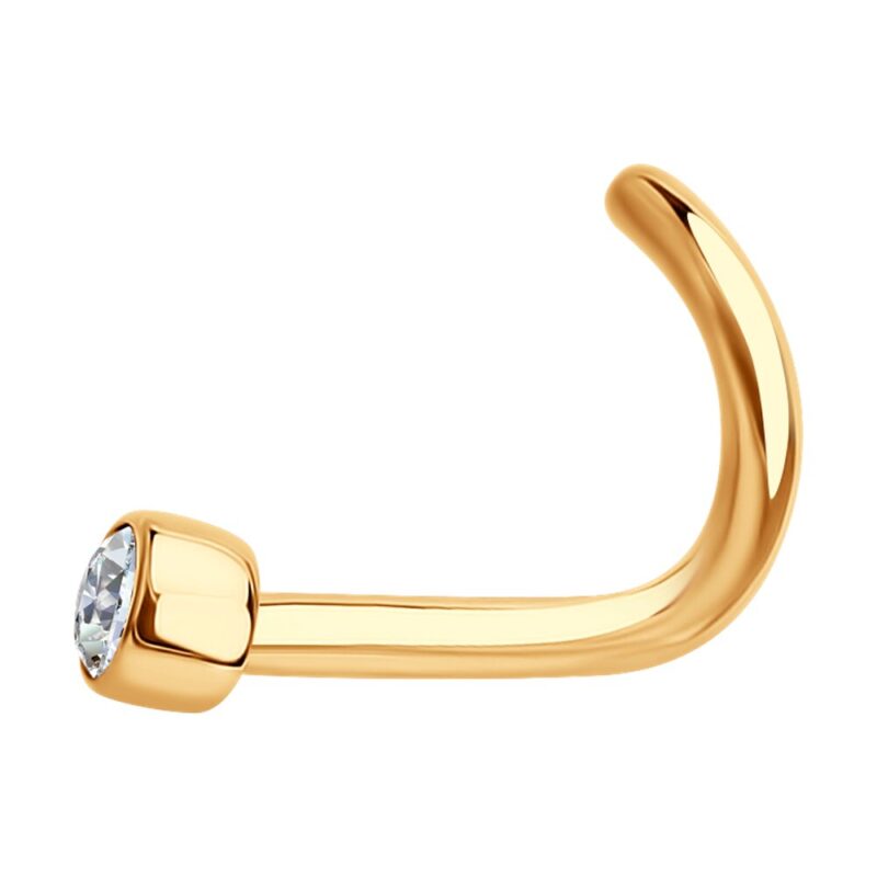 Solitaire Spark Gold Nose Stud - Image 2