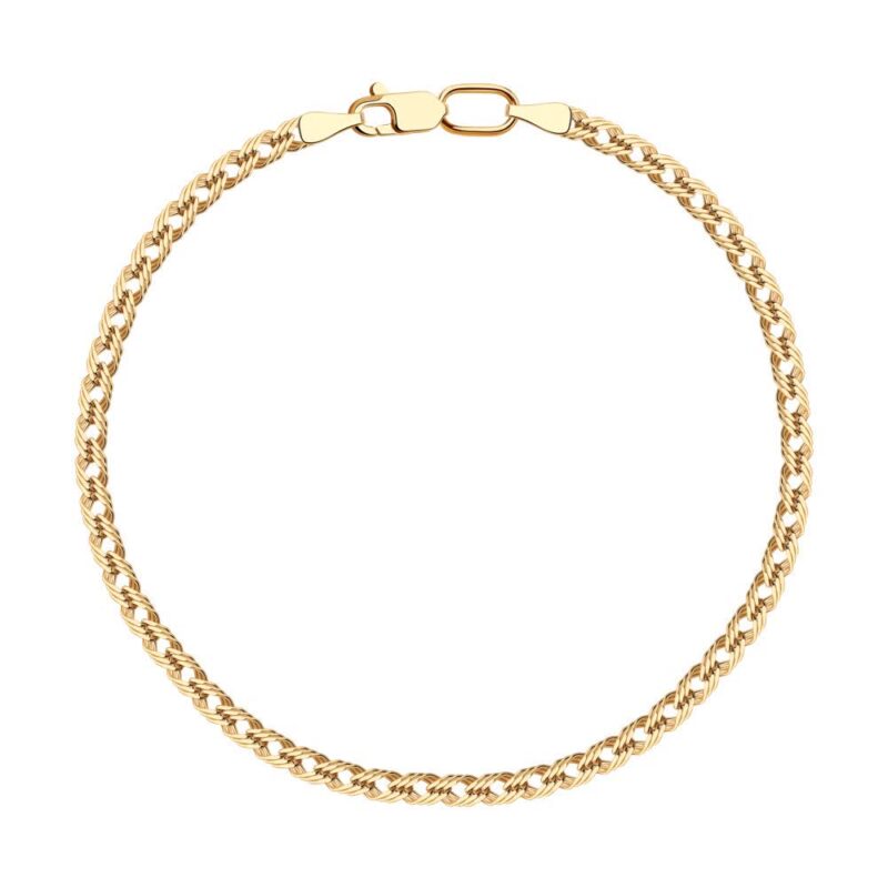 Lustrous Gold Triple Rhombus Weave Bracelet