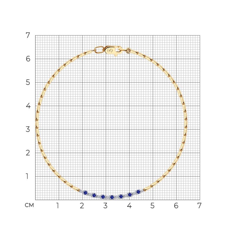 Blue Harmony Gold Bracelet - Image 4