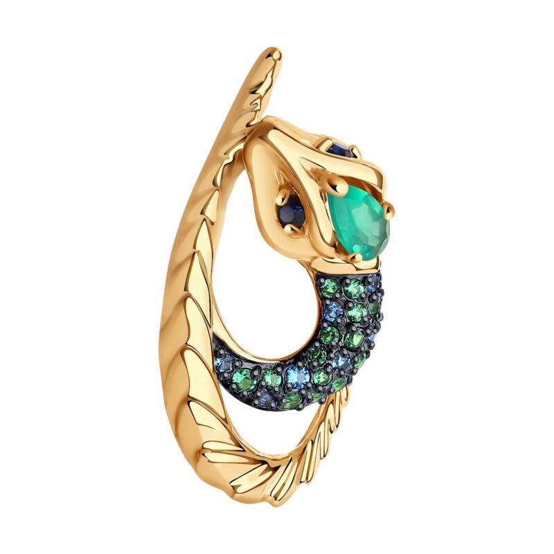 Forest & Ocean Gold Pendant - Image 2