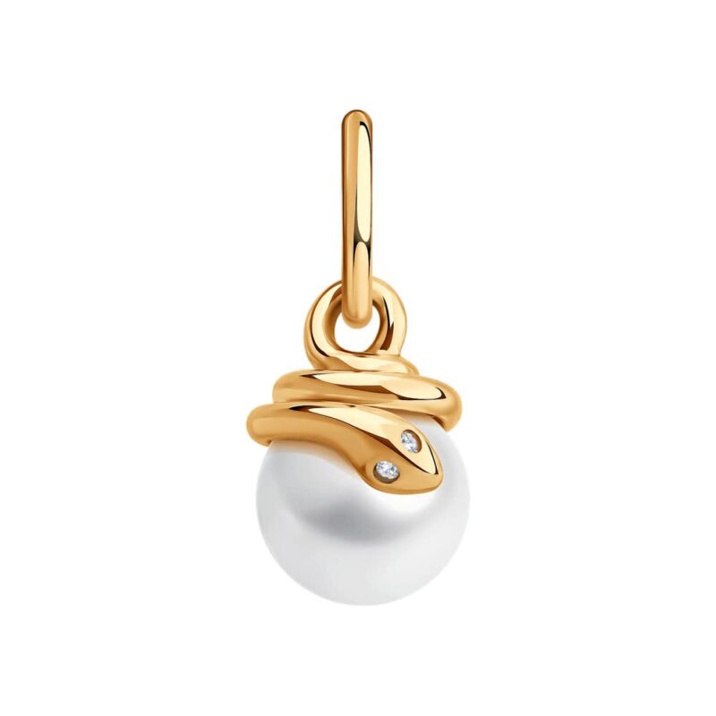 Timeless Serpentine Pearl Pendant - Image 2