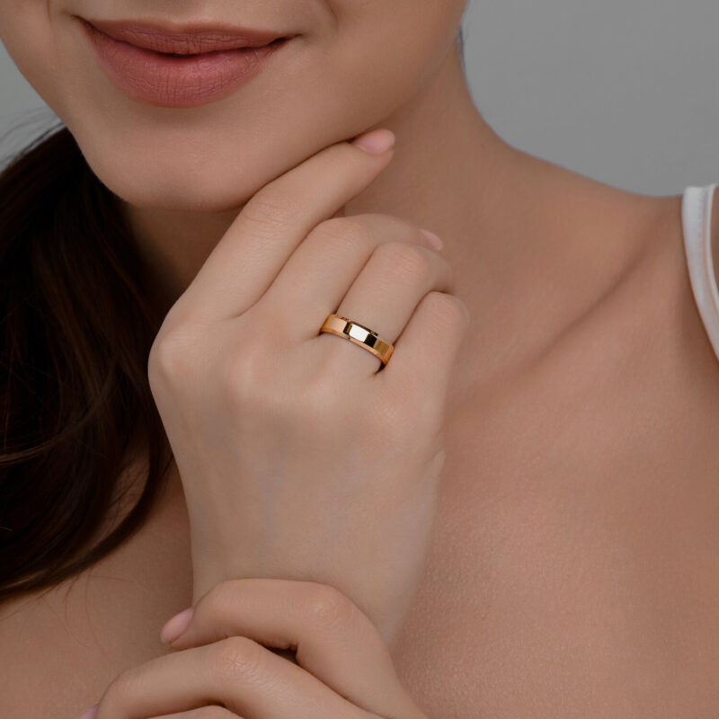 Wedding ring made of gold, comfort fit, 4.5 mm - Image 6