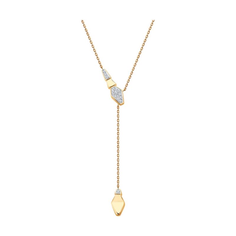 Geometric Diamond Drop Necklace