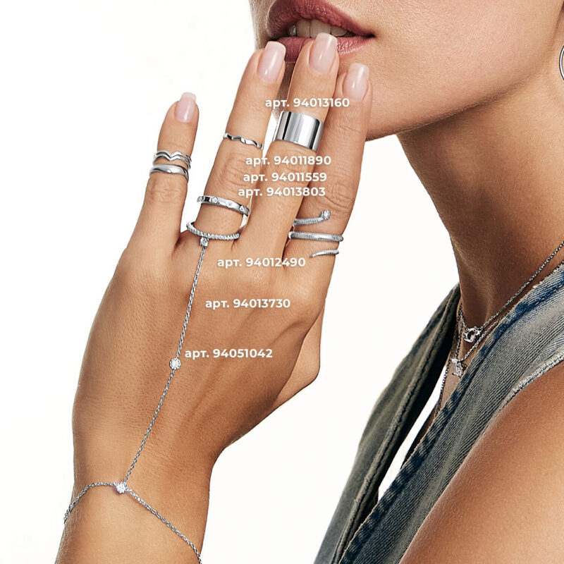 Linked Grace Silver Slave Bracelet - Image 3