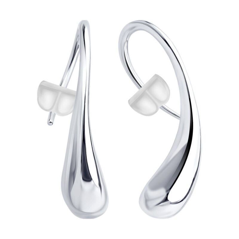 Sleek Teardrop Hook Earrings - Image 2