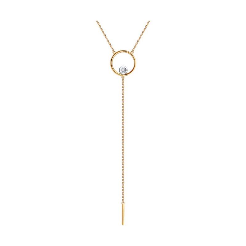 Circle of Light Diamond Lariat Necklace