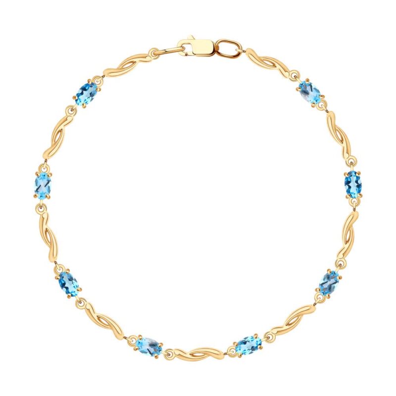 Bracelet made of gold with topaz