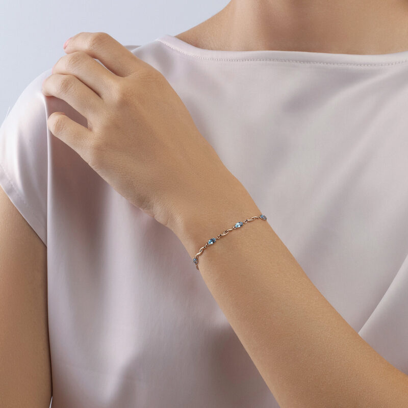 Bracelet made of gold with topaz - Image 3