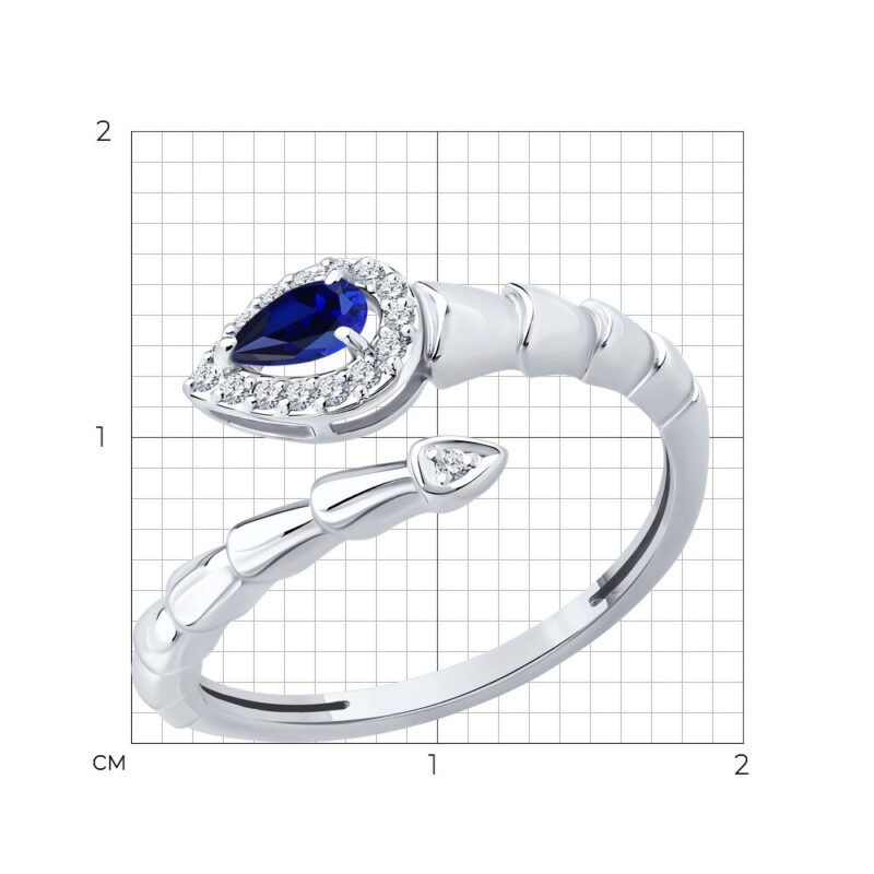 Serpent's Gaze Sapphire & Diamond Ring - Image 4