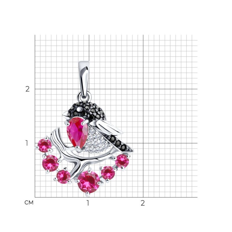 Crimson Melody Bird Pendant - Image 4