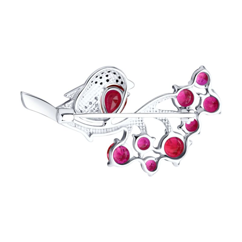 Ruby Songbird Brooch - Image 2