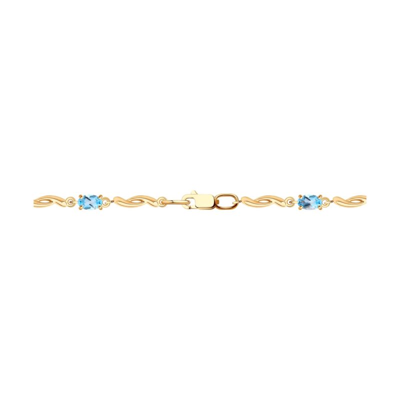 Bracelet made of gold with topaz - Image 2