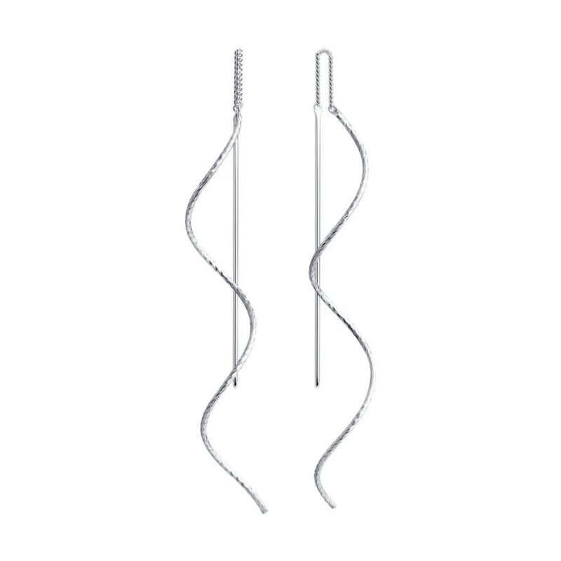 Twisted Helix Threader Earrings