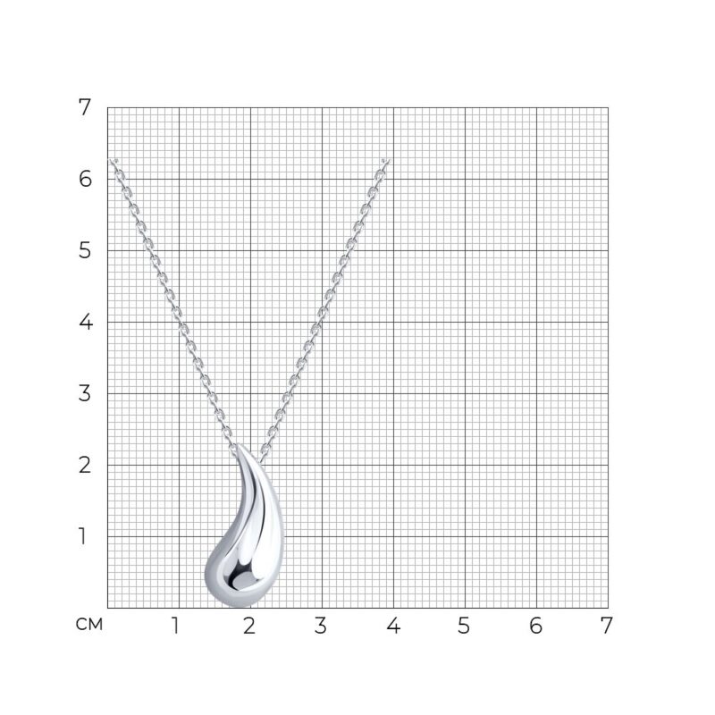 Sleek Teardrop Pendant Necklace - Image 4