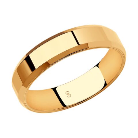 Wedding ring made of gold, comfort fit, 4.5 mm