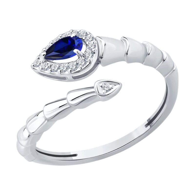 Serpent's Gaze Sapphire & Diamond Ring