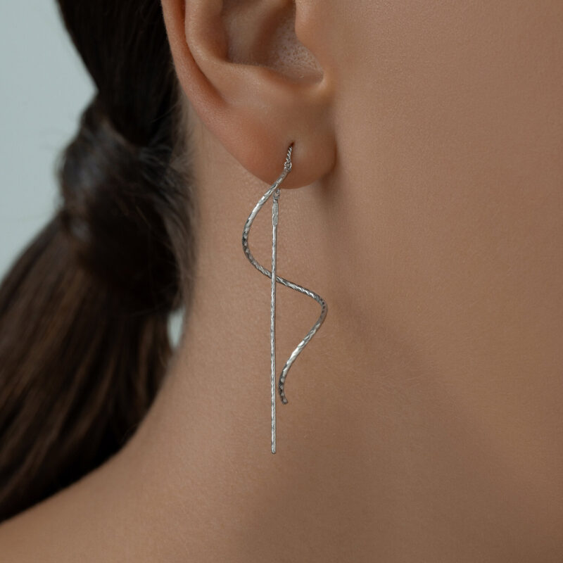 Twisted Helix Threader Earrings - Image 2
