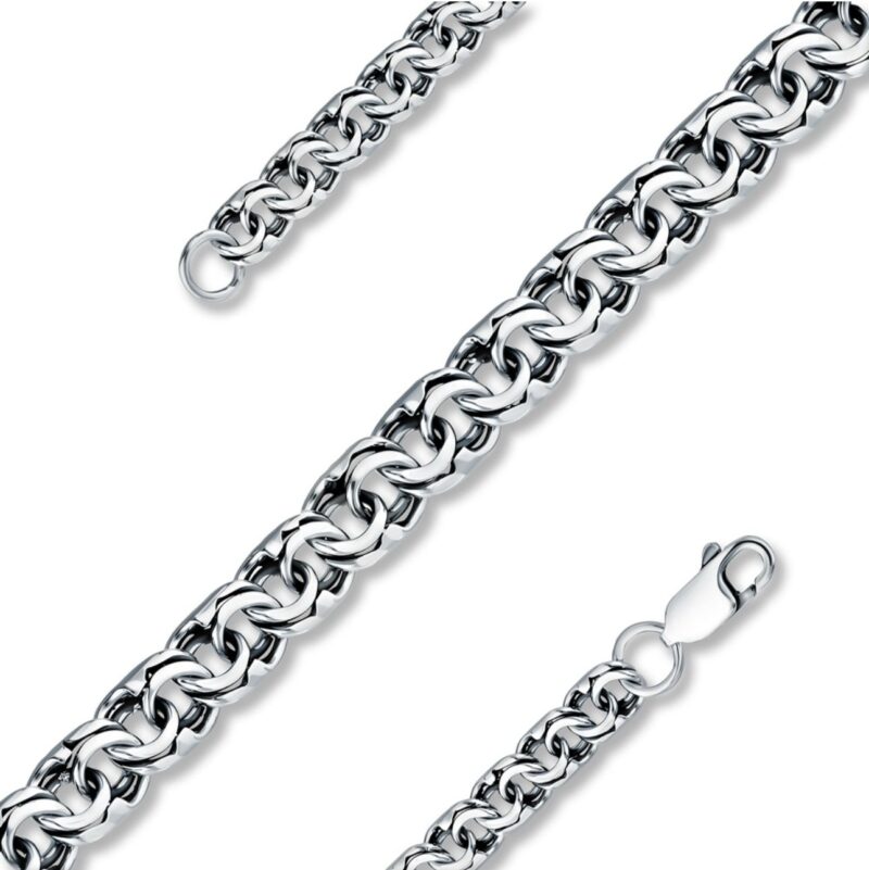 Classic Silver-Tone Round Link Chain