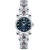 Bastet Ornate Silver-Tone Gemstone Watch