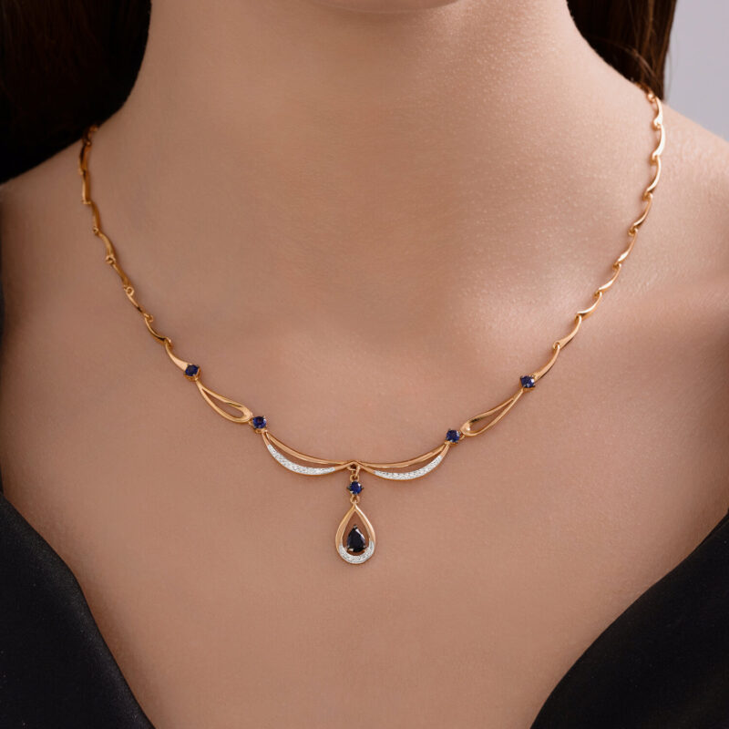 Sapphire Étoile Necklace - Image 3