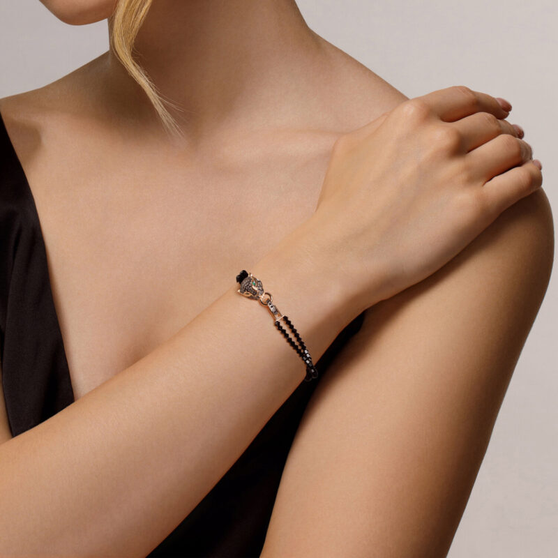 Shadow Panther – Black Onyx & Gold Bracelet - Image 3