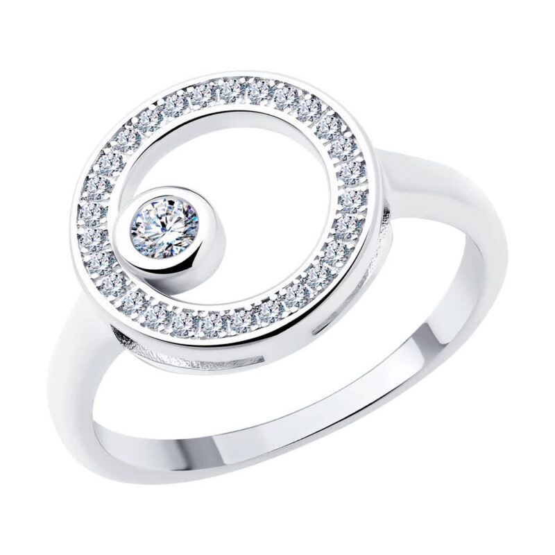 Silver & Cubic Zirconia Circle Ring
