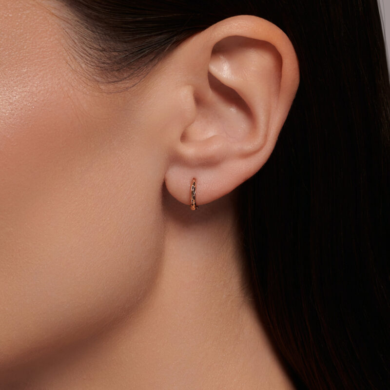 Faceted Golden Hoops - Image 3