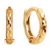 Faceted Golden Hoops